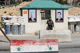 Le checkpoint russo-syrien sur le prétendu couloir humanitaire.